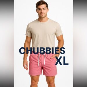 Chubbies XL Pink Casual Shorts Men’s Stretch Drawstring Waist Summer Comfort